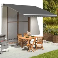 The Living Store Markisenbespannung Anthrazit 4x3,5 m