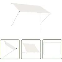 The Living Store Einziehbare Markise 200×150 cm Creme