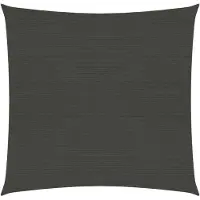 The Living Store Sonnensegel 160 g/m² Anthrazit 7x7 m HDPE