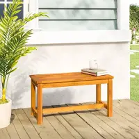 The Living Store Gartenbank 80x35x45 cm Massivholz Akazie