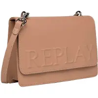 Replay Umhängetasche Schultertasche Crossbody Bag Pale Grey Brown hellbraun