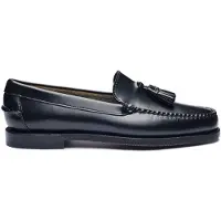 Sebago für Damen. 7001560 Klassische Will Leder-Slipper schwarz (36), Wohnung, 1 bis 3 cm, Keine, Lässig, Party