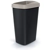 Prosperplast COMPACTA Q DROP Abfallbehälter – Volumen: 45 l, Farbe: hellbraun