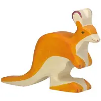 Goki Holztiger Holz Känguru Spielfigur - nachhaltiges Spielzeug