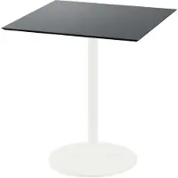 Essentials Urban Terrassentisch Weiß gestell + Schwarz HPL 70x70 cm