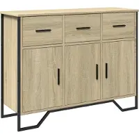 vidaXL Sideboard Sonoma-Eiche 97x32,5x74,5 cm Holzwerkstoff