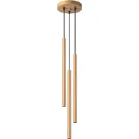 Sollux Pendelleuchten PASTELO 3P golden 3xG9 8W Stahl 115x20x20cm