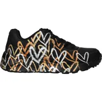 SKECHERS Kinder Low Sneaker JGOLDCROWN Schwarz Synthetik Größe: 34