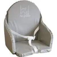 Looping Wasserdichtes PVC-Baby-Hochstuhlkissen, Träger, Grau