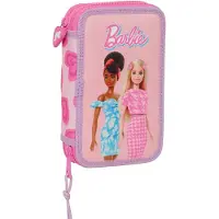 Barbie Double Filling Barbie Love Federmäppchen 28 Einheiten Rosa Mann Rosa One Size