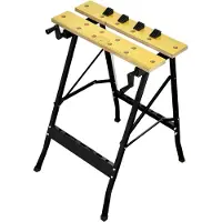 The Living Store Zusammenklappbare Werkbank 62x56x75 cm mit Lineal und Winkelmesser, 80 kg Tragfähigkeit