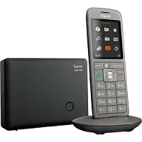 Gigaset CL660, Analoges/DECT-Telefon, Kabelloses Mobilteil, Freisprecheinrichtung, 400 Eintragungen, Anrufer-Identifikation, Anthrazit