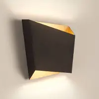 Mantra-Iluminacion Wandleuchte Asimetric aus Stahl, schwarz