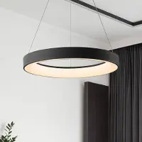 Mantra-Iluminacion Smart LED-Hängelampe Niseko II, 38 cm, schwarz, CCT, dimmbar