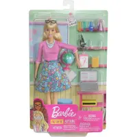 Barbie Lehrerin-Puppe, blond, mit zehn Zubehörteilen für den Unterricht, Geschenk für Kinder im Alter von 3 bis 7 Jahren, Modepuppe, Weiblich, 3 Jahr(e), Junge/Mädchen, 330,2 mm, 120 g