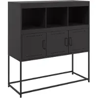 vidaXL Sideboard Schwarz 100,5x39x107 cm Stahl