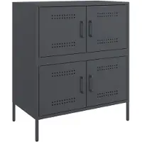 vidaXL Sideboard Anthrazit 68x39x79 cm Stahl