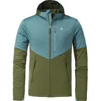 Schöffel Fleecejacke Hydalen Hoody (atmungsaktiv, schnell trocknend, 2-Wege-Stretch) olivegrün/blau Herren