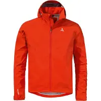 Schöffel Outdoorjacke SCHÖFFEL "2.5L Jacket Tarvis M", Herren, Gr. 48, orange (5480, orange), Oberstoff: 100% Polyester, regular fit, hoch geschlossener Ausschnitt, Jacken Outdoorjacke