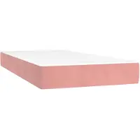 vidaXL Taschenfederkernmatratze für Kinder Mittel Rosa 80x160 cm Samt