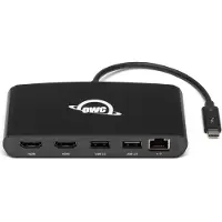 OWC Thunderbolt 3 mini Dock, Kabelgebunden, Thunderbolt 3, 1000 Mbit/s, Schwarz, 40 Gbit/s, Aluminium