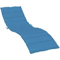 vidaXL Sonnenliegen-Auflage Melange Blau 200x50x4 cm Stoff