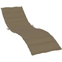 vidaXL Sonnenliegen-Auflage Melange Taupe 200x50x4 cm Stoff