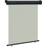 The Living Store Balkon-Seitenmarkise 140 × 250 cm Grau