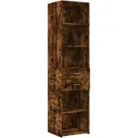 vidaXL Highboard Räuchereiche 45x42,5x185 cm Holzwerkstoff