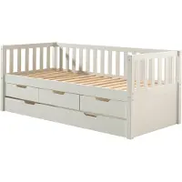 Vipack Einzelbett "mit Schubladen, Kiefer massiv, viel Stauraum und zeitloses Design", weiß, B:97,8cm H:85,5cm L:211,2cm, Betten, Einzelbett, inkl. Rolllattenrost, mit oder ohne Bettschublade