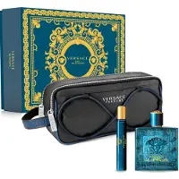 Versace Edt Spray 100 ml/ Edt Travel Spray 10 ml/ Toilet Bag Eros Pour Homme Giftset