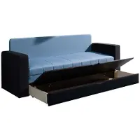 Mirjan 24 Schlafsofa Calabrini, Couch mit Schlaffunktion und Bettkasten, Polstersofa vom Hersteller, Stilvoll Wohnzimmer (Farbe: Gomez 12 + Gomez 08)