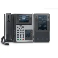 HP Poly Poly Edge E400 IP Telefon und PoE-fähig, IP-Telefon, Schwarz, Kabelgebundenes Mobilteil, 8 Zeilen, IPS, 8,89 cm (3.5")