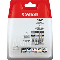 Canon Ink PGI-580/CLI-581 PGBK/C/M/Y/BK Multipack, Schwarz, Cyan, Magenta, Gelb, 5 Stück(e), Multipack