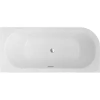 For you Aqua | Badewanne - Besco Avita - 180 x 80 cm - Asymmetrisch – Acryl – Gold Siphon – Gestell Typ W – Modern – Duschbadewanne geeignet