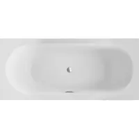 For you Aqua | Besco Badewanne Vitae - 150 x 75 cm - Gold Siphon - Rahmentyp W - Rechteckig