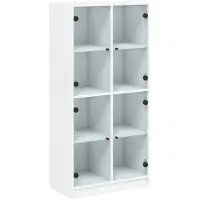 vidaXL Highboard mit Türen Weiß 68x37x142 cm Holzwerkstoff