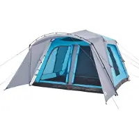 vidaXL Familienzelt mit Vorzelt 9 Personen Blau Quick Release