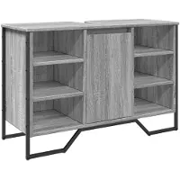 vidaXL Waschbeckenunterschrank Grau Sonoma 91x35x60 cm Holzwerkstoff