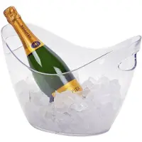 Koopman La Dolce Vita Champagner- und Weinstreuer, Acryl, 35x28x24 cm, transparent