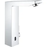 GROHE Eurocube E Infrarot-Elektronik, mit Mischung, Batteriebetrieb, Ausladung 198mm, chrom, 36441000, Farbe: Chrom