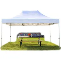 TOOLPORT 3x4,5m Aluminium Faltpavillon, ohne Seitenteile, weiß