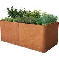 PRIMEYARD 146 x 80 x 80 cm Hochbeet, Cortenstahl, Rost-Optik - (GFPV00827)