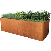 PRIMEYARD 200 x 80 x 80 cm Hochbeet, Cortenstahl, Rost-Optik - (GFPV00817)