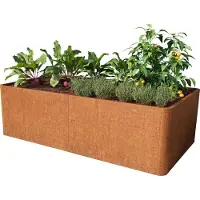 PRIMEYARD 200 x 107 x 60 cm Hochbeet, Cortenstahl, Rost-Optik - (GFPV00820)