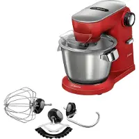 Bosch MUM9A66R00, 5,5 l, Rot, Silber, Drehregler, CE, VDE, Edelstahl, Metall