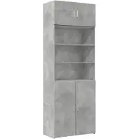 vidaXL Hochschrank Betongrau 80x42,5x225 cm Holzwerkstoff