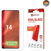 Displex Displayschutzglas "Real Glass", transparent, B:9,3cm H:1,3cm T:20,5mm, Displayfolien, Bildschirmschutz, Displayschutzfolie,Einfach anbringen,kratz-&stoßfest, Displayschutzglas