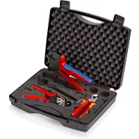 Knipex 97 91 01, Blau, Rot, Gelb, 280 mm, 80 mm, 1,96 kg, 3 Werkzeug