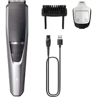 Philips BEARDTRIMMER Series 3000 BT3239/15 Bartschneider, Batterie, Selbstschärfende Rollen, Schwarz, Silber